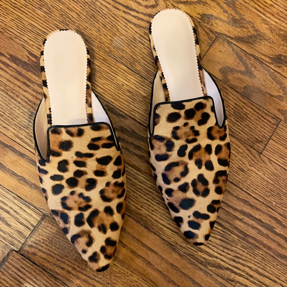 Cheetah Print J Crew Mules